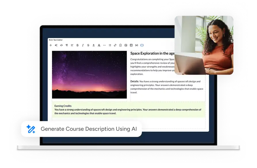 generate course description using AI