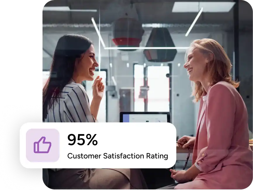 95% customer satisfaction rating