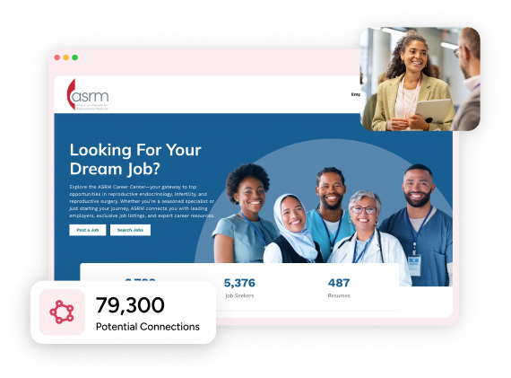 Careers screen and statistic examples