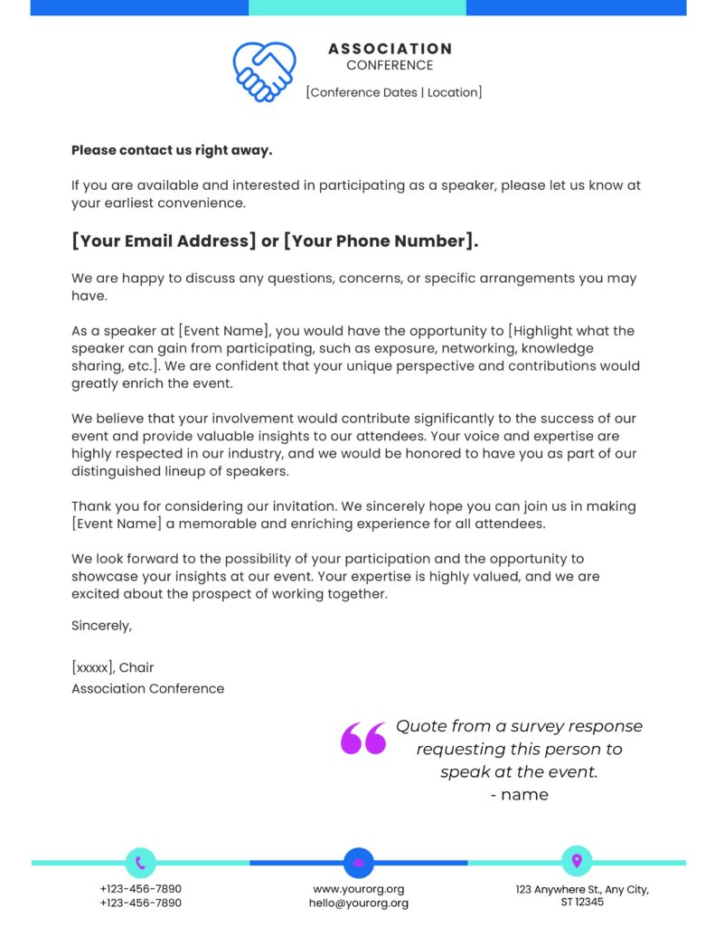 example of letter inviting a guest speaker page 1