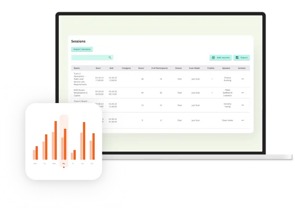session attendance screen