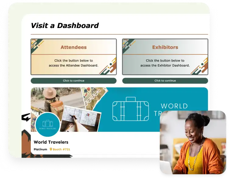 dashboard for a world travelers event