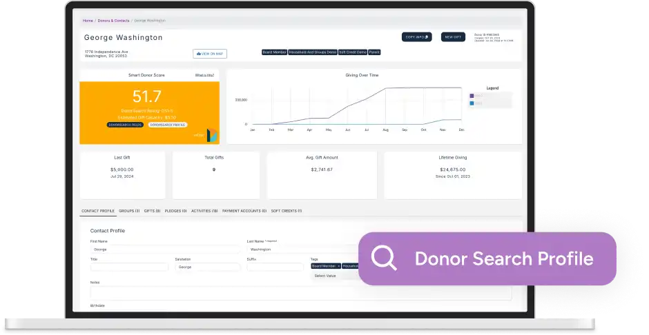 donor search profile