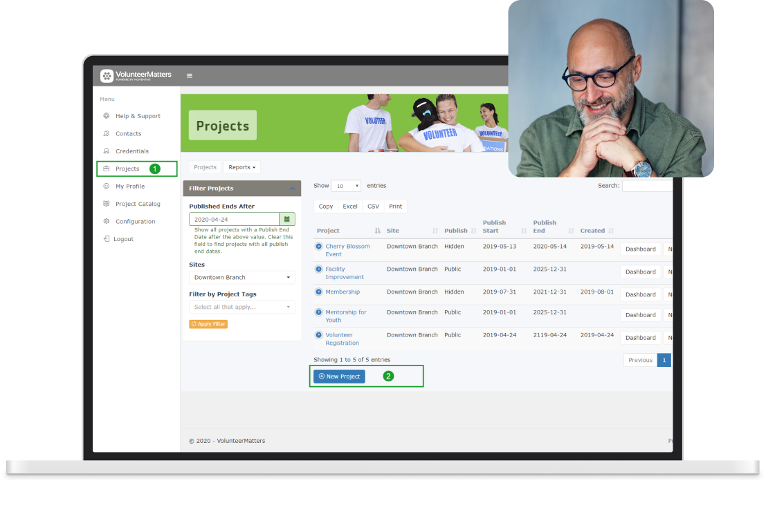 VolunteerMatters Product Hero Image