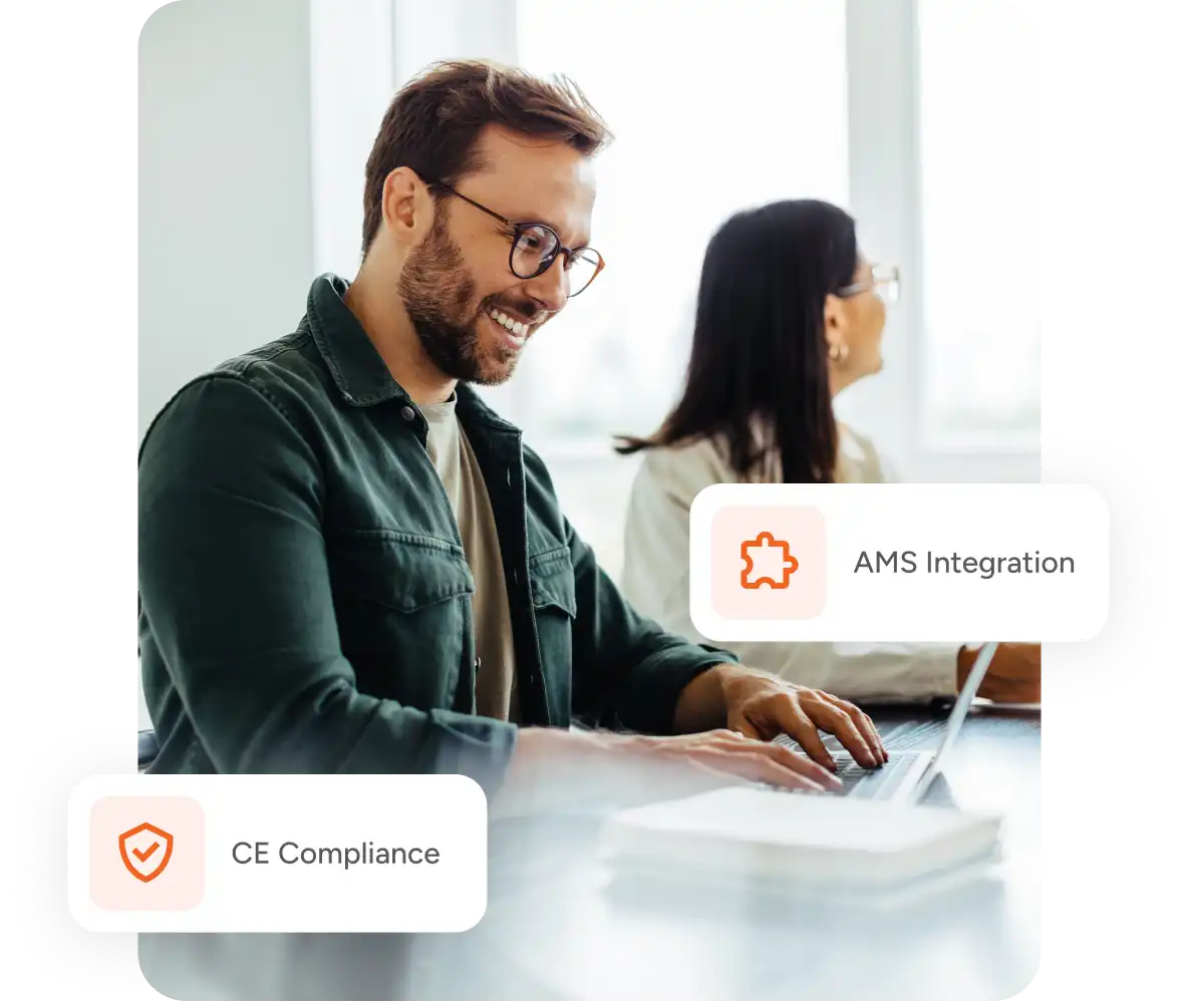 CE compliance and AMS integration