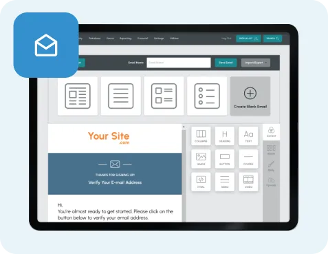 MemberClicks email screen
