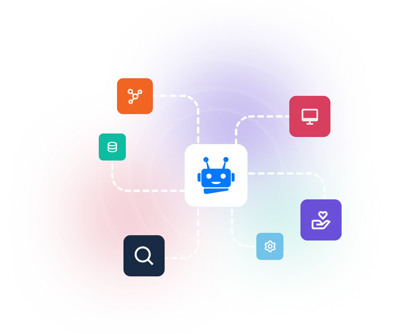 AI graphic with icons