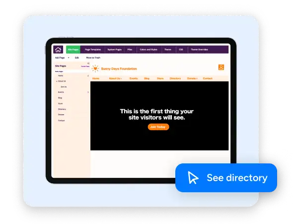 WildApricot website builder